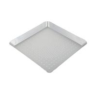 HEALLILY Teglia per pizza quadrata in alluminio perforato per cottura domestica, antiaderente, resistente ai graffi, teglia da forno e freezer, gadget da cucina