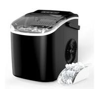 HealSmart Macchina per il ghiaccio per piano di lavoro, 9 cubetti di ghiaccio pronti in 6 minuti, 11,8 kg di ghiaccio/24 ore, con funzione autopulente, cucchiaio e cestino, per casa, cucina,