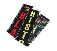 HEALSOPTHY 1 Paio Bandiere per Mese Giugno Decorazioni Festive per Della Liberazione Nera Striscioni per Celebrazione