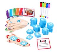 HEALSOPTHY 1 Set Carte Flash Educative Ortografia Montessori per Apprendimento Alfabeto e Sviluppo Della Memoria per Attività Pre e Giochi Apprendimento