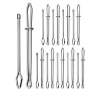 HEALSOPTHY 10 Pezzi Accessori per Cucire infila Cordoncino Loop Turner Strumento di Filettatura Strumenti per Cucire Silver
