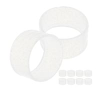 HEALSOPTHY 10 Pezzi Anello in Silicone Bianco, Grip Riutilizzabile | Controllo Saldo della Presa, Gestione del Sudore, Stile Brillante, per Racchette da Tennis e Squash