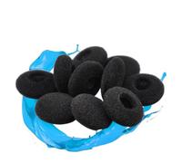 HEALSOPTHY 10 Pezzi Copri Auricolari in Schiuma Nera Elasticizzata per Cuffie e Headset Isolamento Acustico, per L'ascolto Musicale e Protezione Dalla Polvere