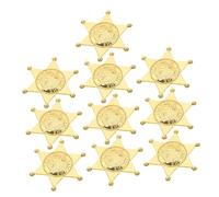 HEALSOPTHY 10 Pezzi Distintivo Piccolo della Polizia Cosplay, Spilla Accessori Costume Poliziotto per Feste di Halloween e Carnevale, Decorazione Cosplay Resistente per Travestimenti e Feste