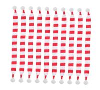 HEALSOPTHY 10 Pezzi Mini Sciarpe Natalizie Rosse e Bianche in Maglia per Decorazioni Pupazzi e Orsetti Accessori Compatti per Bottiglie Vino e Piccoli Addobbi Festivi