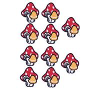HEALSOPTHY 10 pezzi Toppe Termoadesive Forma di Fungo per Abbigliamento Patch Adesive Cartoon per Cucito DIY Decorazioni Creative e Pratiche per Vestiti e Accessori
