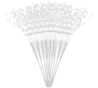 HEALSOPTHY 100 Pezzi Bastoncini ABS Bianchi per Decorazione Matrimonio Bouquet da Sposa Accessori Eleganti per Festa e Celebrazione