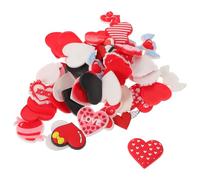 HEALSOPTHY 100 Pezzi Charms a Forma di Cuore in PVC Morbido per Decorazioni Fai-da-Te Accessori Flessibili per Custodie Cellulari Scarpe e Scrapbook Kit Mix per Feste Romantiche e Progetti