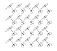 HEALSOPTHY 100 Pezzi Chiusure per Orecchini a Bottone in Metallo con Parte Posteriore Piatta Supporti per Orecchini Rotondi e Piatti Accessori per Creazioni Fai da Te Base Sicura