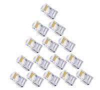 HEALSOPTHY 100 pezzi Connettori Ethernet Cata Plug per Solidi Clip Rinforzata e Placcato Resistente Piegature Trasmissione Stabile per Router Tv