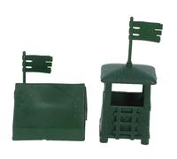 HEALSOPTHY 10Set Tende Post Militari per Sandbox Kit Modello Paesaggio Miniatura Decorazioni Realistiche per Tavolo di Sabbia Accessori Gioco Educativo
