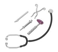HEALSOPTHY 12 per Casa delle Bambole, Strumenti da Dottore Simulati in Miniatura, Kit 5 Pezzi Siringa e Stetoscopio, Accessori Educativi e Micro Scene