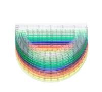 HEALSOPTHY 12 pezzi Goniometri in Plastica Trasparente Gradi Semicircolari Colorati per Misurazione Angoli Scuola Geometria Ufficio Studenti