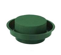 HEALSOPTHY 12 Pezzi Kit Spugna Floreale Verde Rotonda con Ciotola Forte Assorbimento Acqua Accessori per Composizioni Fiori per Bomboniere Centrotavola Moderno e Decorazioni Eventi