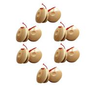 HEALSOPTHY 12 pezzi Nacchere di Legno Percussione Strumento Ritmico Educativo per Leggero e Resistente per Coordinazione Mano-cervello