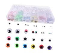 HEALSOPTHY 1680 Pezzi Occhi Giocattolo Adesivi Mobili per Fai da Te Occhi per Artigianato in Vari Colori e Misure per Progetti Creativi e Pupazzi