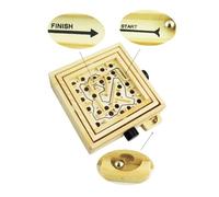 HEALSOPTHY 1pezzi Mini Gioco Da Tavolo Legno Con Labirinto Puzzle Intellettuale Per Ragazzo Ragazza Sviluppa Capacità Motorie e Pazienza Giocattolo Educativo