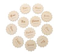 HEALSOPTHY 1set Carte Legno Per Crescita Del Ragazzo Ragazza Carte Mensili Di Per Foto Regali Per Neogenitori e Festeggiamenti Di Compleanno Per Registrare Momenti Speciali Del Bebè