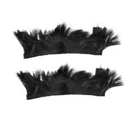 HEALSOPTHY 2 pezzi Decorazioni per Casco con Parrucca Nera Accessori Cosplay per Caschi di e Bici Facile Installazione Senza Attrezzi Cresta Colorata per Eventi e Uso Quotidiano