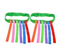 HEALSOPTHY 2 pezzi Gioco Tira la Coda per Cinture Verdi e Code Colorate Giocattoli Educativi per Ragazzi e Ragazze per Attività Outdoor e Allenamento Coordinazione Mano-occhio