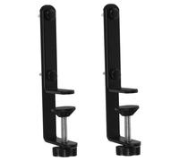 HEALSOPTHY 2 pezzi Supporto da Scrivania in Acciaio al Carbonio per Pegboard e Pannelli Privacy Design Organizzatore per Accessori Gaming e Ufficio Installazione Attrezzi