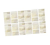 HEALSOPTHY 2 Set Adesivo Decorativo Lettere Adesive Etichetta Persone Adesivi A Parete Adesivi A Punti Strass Marcatori di Punti Manifesto Dell'alfabeto Adesivi d'oro 6 Fogli * 2