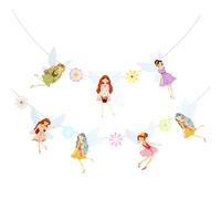 HEALSOPTHY 2 Set Festone Decorativo Compleanno Ragazza con Tema da Striscioni per Feste Compleanno Decorazioni per Shower Feste Tema Giardino Fiori Farfalle