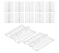 HEALSOPTHY 20 Cerniere Piccole Trasparenti in Acrilico 45x38mm, Kit Ferramenta per Mobili Fai da Te, Mini Cerniere per Armadietti e Vetrine, per Progetti Artigianali e Riparazioni di