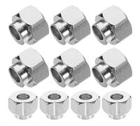 HEALSOPTHY 20 Pezzi Dadi Esagonali Eccentrici in Acciaio al Carbonio Nichelato per Ruote Scanalatura V da Distanziatori Resistenti per Parti Stampanti Cnc