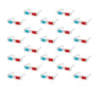 HEALSOPTHY 20 Pezzi Occhiali 3d in Carta Leggeri e Portatili per Cinema e Video 3d Montatura in Plastica Resistente e Design Stereoscopico per Esperienze Immersive