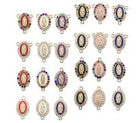 HEALSOPTHY 24 pezzi Charms Santa Maria in Lega per Creazione Gioielli DIY Piccoli Ciondoli Religiosi per Collane Bracciali e Accessori Fai da Te Regalo per Compleanno Natale Pasqua