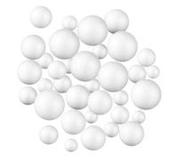 HEALSOPTHY 260 Pezzi Palla Schiuma Cerchi Schiuma per L'artigianato Sfere Arte in Palline Rondonde Lisce Bianche Palline Morbida Plastica Espansa