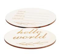 HEALSOPTHY 2pezzi Cartello in Per Annuncio Nascita Data Nascita e Ricordo Per Cameretta o Album Fotografico