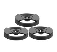 HEALSOPTHY 3 Adattatori Rotondi per Giradischi in Plastica Nera Riduttore Foro Centrale 1,5 Pollici per Dischi in Vinile 45 Giri Accessori Compatibili per Fonografo e Uso Domestico