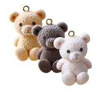 HEALSOPTHY 3 pezzi Ciondoli Kawaii in Plastica e Microfibra Pendenti Colorati per Braccialetti Orecchini Collane e Decorazioni Fai da Te Leggeri e Resistenti