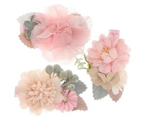 HEALSOPTHY 3 pezzi Mollette Capelli Neonata con Fiori e Perle Clip Capelli Bambina Piccole e Colorate Accessori per Fotografia e Occasioni Speciali