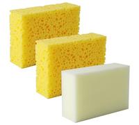 HEALSOPTHY 3 Pezzi Spugne per Modellare Ceramica Blocchi Rettangolari Assorbenti per Artisti dell’Argilla Strumenti Piatti per Rifinitura e Pulizia di Argilla Giallo e Bianco Comfort