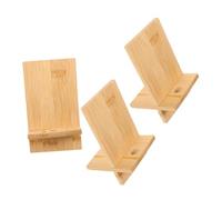 HEALSOPTHY 3 pezzi Supporto Cellulare in Legno Solido e Stabile per Tavolo e Cucina Porta Smartphone e Tablet in Stile Giapponese Organizer da Scrivania Elegante e Resistente