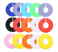 HEALSOPTHY 30 Pezzi Divisori per Armadio Rotondi in Plastica Riutilizzabili per Vestiti da Separatori Colorati per Appendiabiti Etichette per Organizzatori per e Boutique