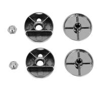 HEALSOPTHY 4 Pezzi Clip per Specchio Tondo, Mirror Fixing Clip, Supporto Specchio in Lega di Zinco Argento, Fissaggio a Vite, Facile da Installare, per Specchi in Bagno e Vetri