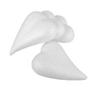 HEALSOPTHY 4 Pezzi Cuori in Polistirolo Bianco Irregolari per Decorazioni Fai da Te Accessori Creativi per Matrimoni e Artigianato DIY