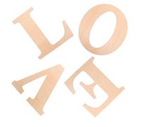 HEALSOPTHY 4 pezzi Lettere Legno per Decorazioni Parete Love Lettere Alfabeto Legno Grezze per DIY per Feste Nascite e Bomboniere Decorazione Personalizzabile