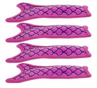 HEALSOPTHY 4pezzi Manicotti Riutilizzabili per Ghiaccioli Stile Sirena Protezione Termica Anti-freddo Materiale Resistente in Gomma e Poliestere per Feste Estive