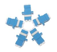 HEALSOPTHY 5 pezzi Adattatore Lc Ottica con Flangia Connettore Duplex in Plastica per Patch Cord Ethernet Ottica Installazione Facile per Data Center e Dispositivi