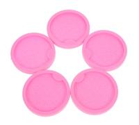 HEALSOPTHY 5 Pezzi Silicone Resin Coaster Moulds Reusable Flexible Nonstick Epoxy Casting Molds For DIY Home Party Decorations And Crafting