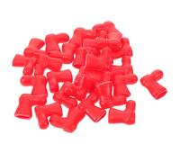HEALSOPTHY 50 Pezzi Miniature Santa Claus Boots in Plastic Doll Shoes for Mini Scene Props And Dollhouse Decoration
