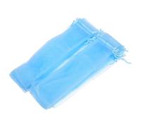 HEALSOPTHY 50 Pezzi Sacchetti a Rete Coulisse Leggeri e Traspiranti per Ventagli, Borse Portaventaglio Versatili in Garza Azzurro Chiaro per Feste, Organizer Portatili per Piccoli Accessori