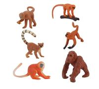 HEALSOPTHY 6 Modelli Scimmia Simulazione Realistica in Materiale Durevole Giocattoli Decorativi Animali Giungla per Arredo Scrivania