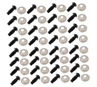 HEALSOPTHY 600 Pezzi Occhi di Sicurezza per in Plastica Nera con Rondelle Kit per Occhi Animali Peluche Fai da Te Materiale Durevole e Resistente per Amigurumi e Pupazzi Crochet