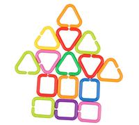 HEALSOPTHY 75pezzi Giocattoli Geometrici Link per Ragazzo Ragazza Catena di Anelli Colorati per Educazione Precoce Giochi Sensoriali e Sviluppo della Coordinazione Motoria
